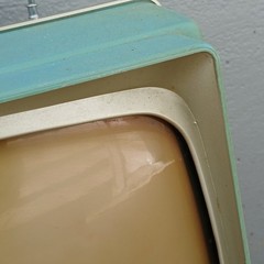 Vintage GE M500XTS Teal TV 15″ Space Age Mid Century TESTED WORKING Retro Prop