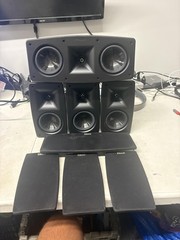 Klipsch Quintet Speakers 4.0 Wired Black Home Theater Center 3 Satellites TESTED
