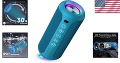 24W Wireless Outdoor Speaker with Dual Pairing & Hi-Fi Sound – 30 Hours Playtime