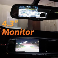 4.3″ Car Rear View Mirror Monitor Bracket+Backup Camera Kit For GMC YUKON SAVANA