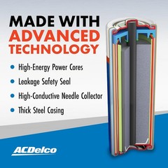 ACDelco Super Alkaline Maximum Power D Batteries for Home and Household Use