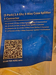 Cable Matters 2-Pack 2.4 Ghz 3 Way Coaxial Cable Splitter F-Connector