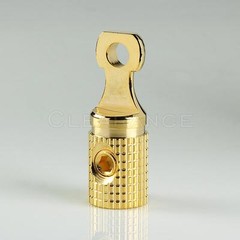 NEW 24K GOLD PLATED RING TERMINAL 5/16” HOLE 0 GAUGE 5/16″EYELET FREE SHIPPING