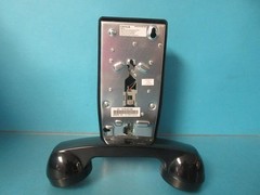 NEW BLACK CETIS PUSH-BUTTON WALL TELEPHONE PHONE HAC AEGIS 2554W WITH GRAY CORD