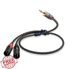 YYTCG 3.5mm to Dual XLR Male Y Splitter Cable 1.64ft Gold Plugs