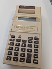 ROYAL Calculator 9HPD Electronic Printer Vintage Beige Brown Desktop