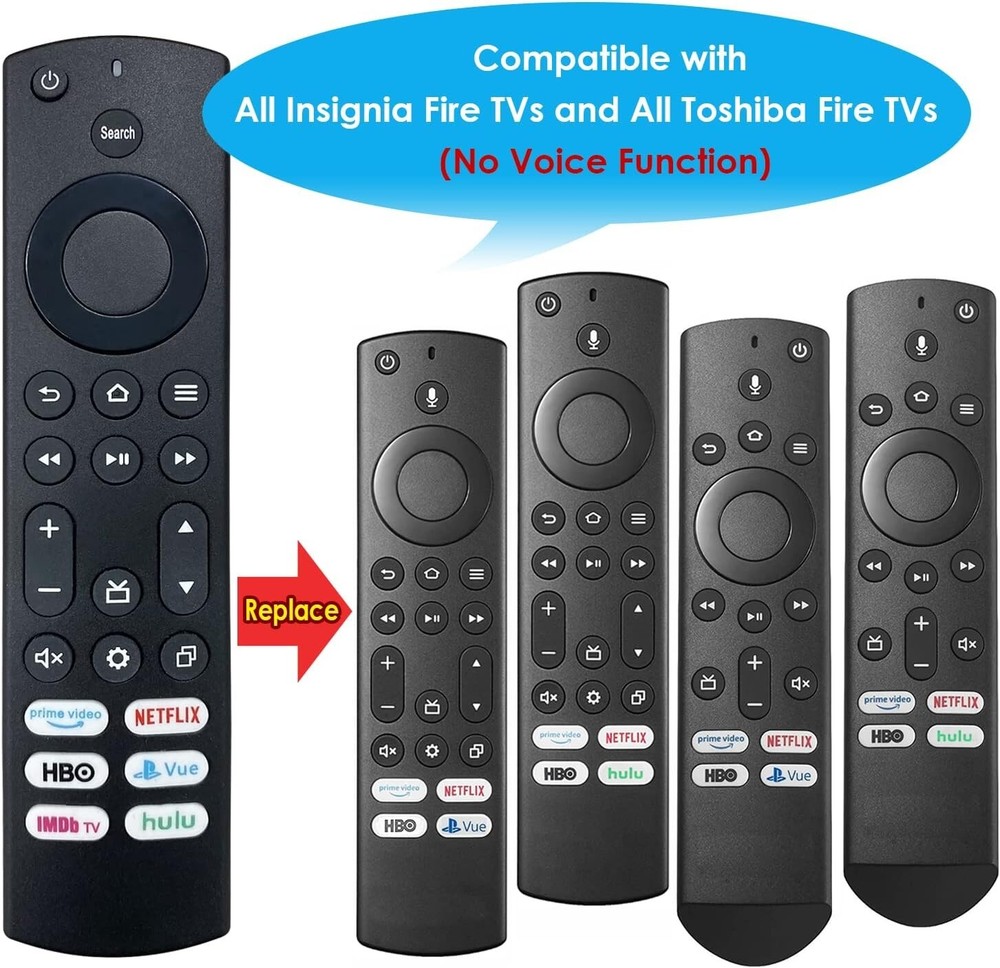 NS-RCFNA-21 New Remote for Insignia Fire TV Edision NS-50DF710NA21 NS-RCFNA-19