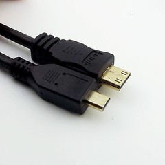 HDMI 1.4 Mini Male to Micro HDMI Type D Male Video Data Adaptor Cable 1080P 1FT