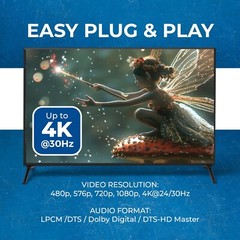 OREI HDMI Splitter 1 input 2 output 4K@30Hz with HDMI Male Connector (HD-102C)