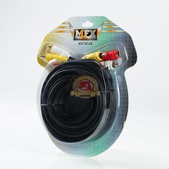 18ft 3 RCA composite av audio video cable gold plated ( L + R + V ) male m/m