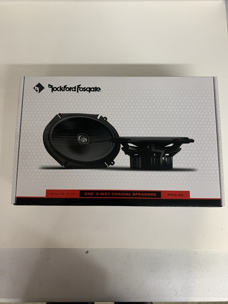 Rockford Fosgate P1V2-68 Punch P1 6″x8″ 75 Watts RMS 3-Way Coaxial Speakers
