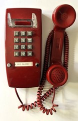 Scitec ST2554-47 Red Wall Telephone | Analog Single-Line Emergency & Hotel Phone