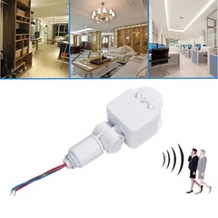 2pcs PIR Motion Sensor Switch Wall Light Switch Delay Time: 5s~8min (Adjustable)