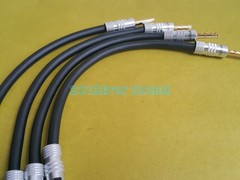 4x hifi Japan Speaker Jumper Cable Bi Wire pure copper banana to banana