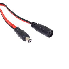 16AWG DC Power Plug 5.5 X 2.1Mm Female to Male CCTV Adapter Connector Cable 12V