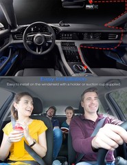 4K WiFi GPS Dual Dash Cam 3″ Screen 2160P+1080P Car Camera Night Vision G-Sensor
