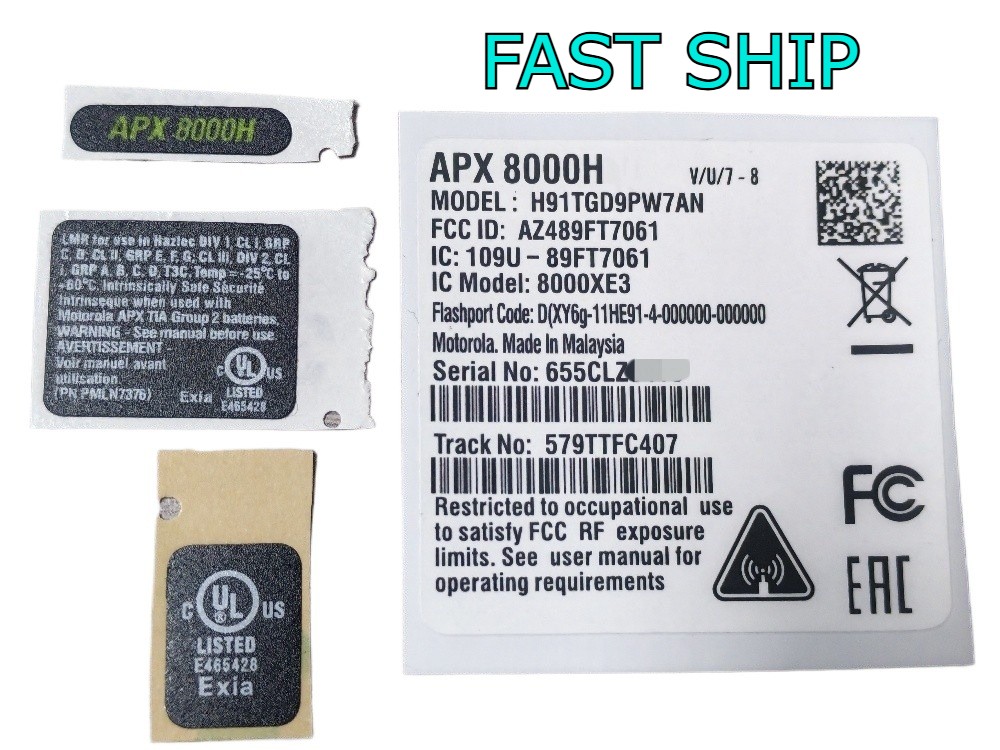 Label Badge DIY Motorola APX8000H Radio Speaker Grille Aluminum Plate Body Case