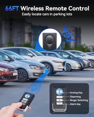 108dB Car Alarm System, Car Anti-Theft Vibration Sensor Alarm & Red Light, 2