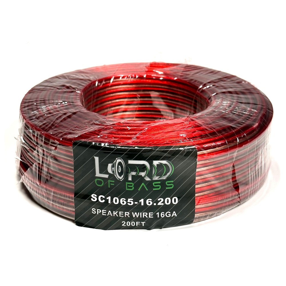 Lord of Bass 16 Gauge AWG 200ft Speaker Wire Cable Car Home Audio CCA