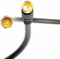 RG6 Coaxial Digital Cable Satellite TV Antenna Coax Dish Video HD F-Type Dual
