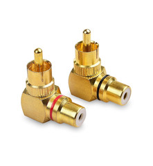 Cable Matters 2-Pack Right Angle RCA Adapter, 90 Degree RCA Adapter