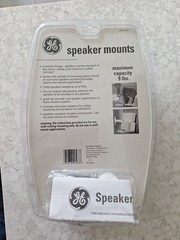 GE Speaker Wall Or Ceiling Mounts (WHITE) With Hardware 4 Mounts 2 In Each Pack