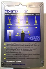 Monster Lock Gold Spade Speaker Cable Size M z2 bi-wire biwire Z Medium Straight