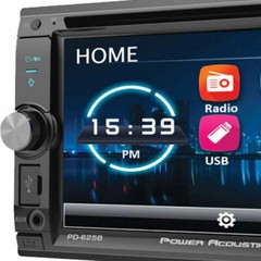 Power Acoustik PD-625B 2 DIN Detachable Face DVD/CD/MP3 Player Bluetooth AUX USB