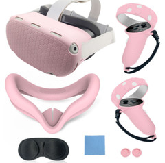 10PCS Silicone Accessories Set for Oculus Quest 2 VR Face Controller Grip Covers