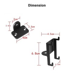 2 Pack Wall Mount Brackets for Wireless Surround Speakers – Black, Easy Install