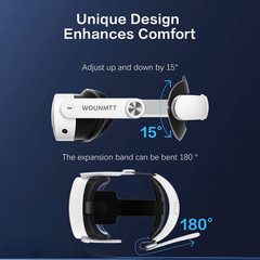 Head Strap for Oculus Meta Quest 3S Quest 3, Fashion Adjustable Comfort Enhanced
