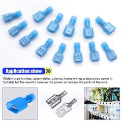 500X Insulated Female Male Spade Crimp Terminal Quick Disconnect Wire Connectors