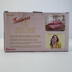 Lip Phone Bluetooth Receiver, Pink Wireless Retro Handset Open Box