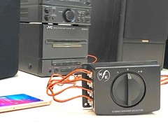 A/B A B A+B Stereo Speaker Selector Switch Switcher Combiner 2 Way Black Box