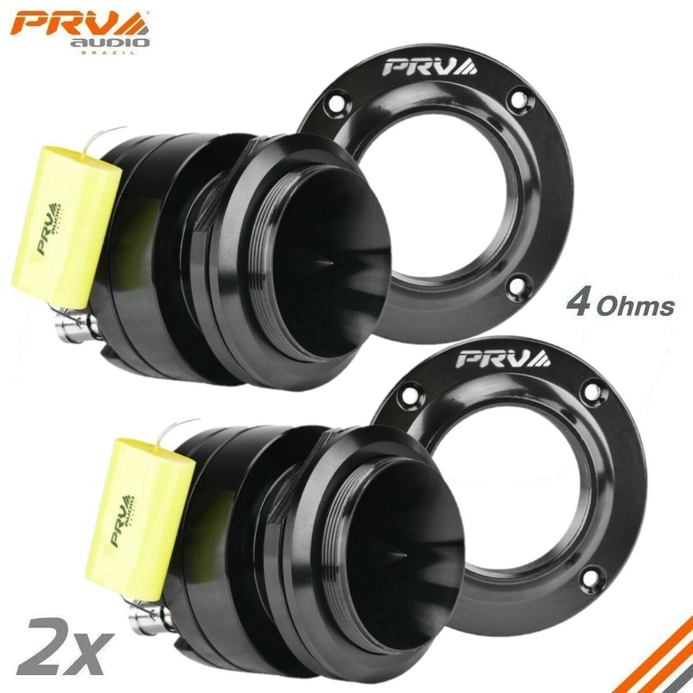 2x PRV Audio TW450Ti-ND-4 Bullet Neodymium Pro Super Tweeter 4 Ohm Titanium 240W