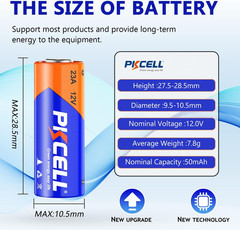 PKECLL 23A 12 Volt Battery 10-Pack, Alkaline 23A 12V Battery for Remote, Ceiling