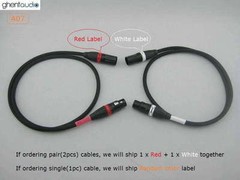 A07 (0.5m 1.5ft)—Single Balanced XLR(m/f) 3Pin Belden 1192A Audio/Micro Cable