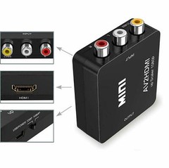 2 x RCA AV to HDMI HD Converter Composite CVBS Audio Video Adapter Wii NES SNES