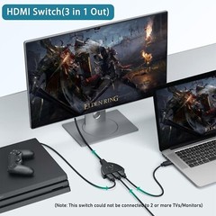 4K HDMI Switch 3 Port Splitter Cable Switcher HUB Adapter for HDTV PS4 Xbox PC