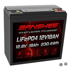 Banshee 12V 18AH Lithium Battery Replaces Merits P320-Jr. Wheelchair – 2 Pack