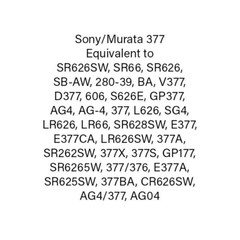 [EXP 10/2030] Brand New 10 MURATA / SONY 377 SR626SW Watch Battery – CA Seller