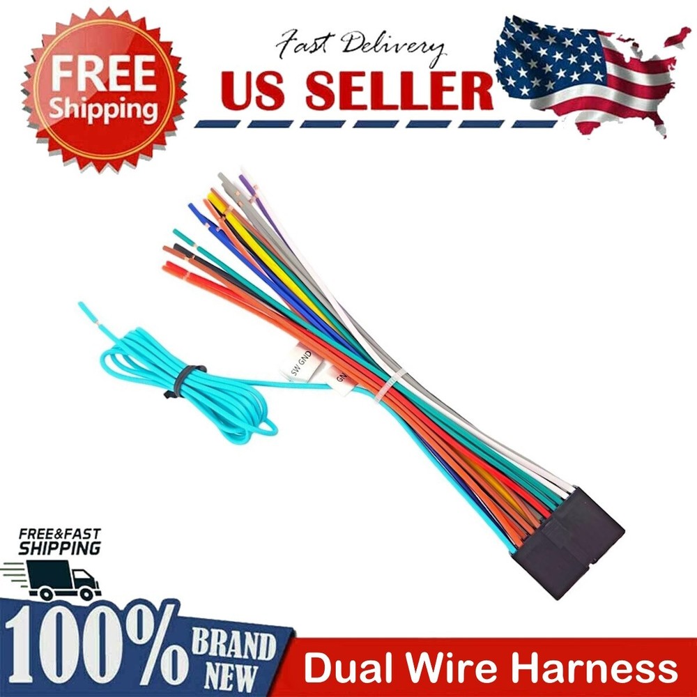 New Wire Harness for DUAL XDVD600 Car Radio 20 Pin Replacement Part