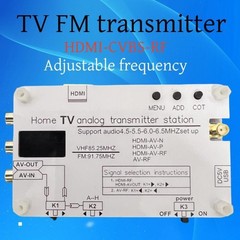 Analog TV Signal Transmitter Wireless RF Converter AV HDMI FM Radio N-System