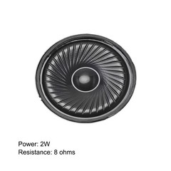 Round Internal Magnet Speaker Loudspeaker 8 Ohm 2W 50mm Dia Steel Shell