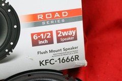 Kenwood KFC-1666R 6.5 inch 300W Max 2-Way Speakers, NEW, #N1