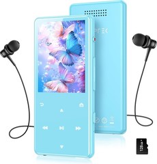 AGPTEK M6 128GB Metal 2.4 inch MP3 Music Player One-Click Recording and Speaker
