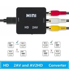 HDMI-compatible To AV RCA Converter Box Adapter HDTV to AV/CVSB L/R Video Full
