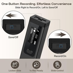 Mini Digital Voice Recorder – 1536Kbps Activated with Noise…