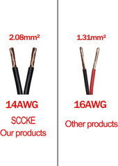 Heavy-Duty 14AWG 20A Male Plug Cigarette Lighter Adapter Power Supply Cord with