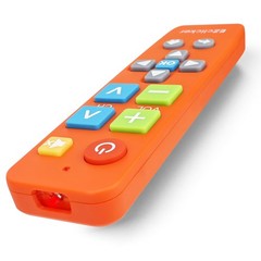 EZclicker Big Button Universal TV Remote (Orange) Simple Easy to Use, Orange